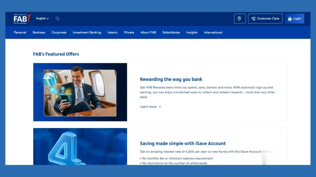 FAB Online Banking Portal