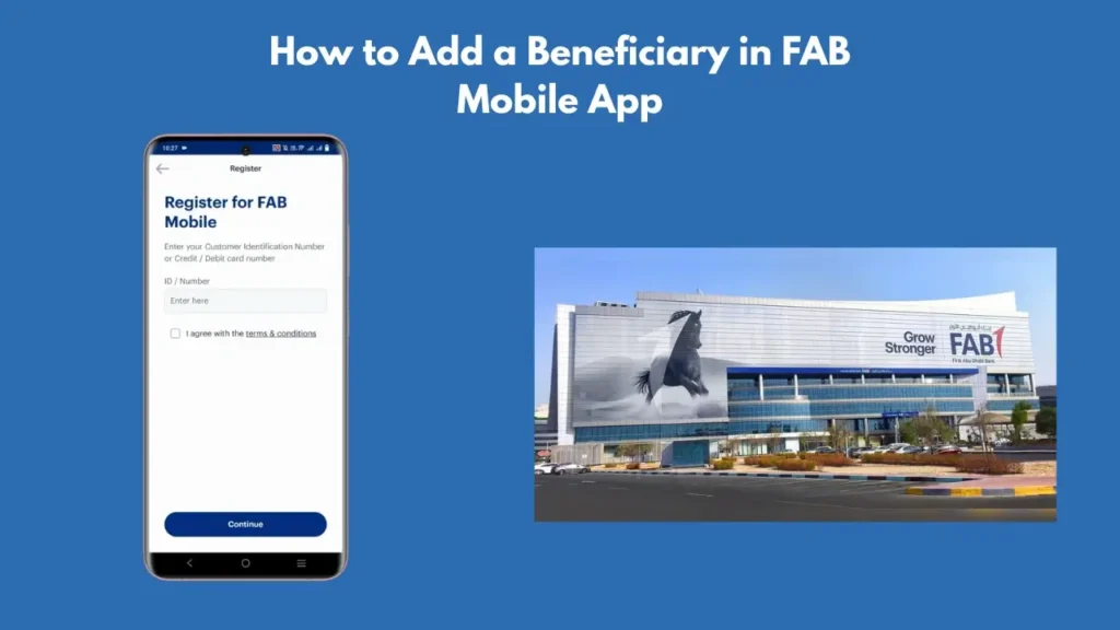 Adding a Beneficiary in FAB Mobile App